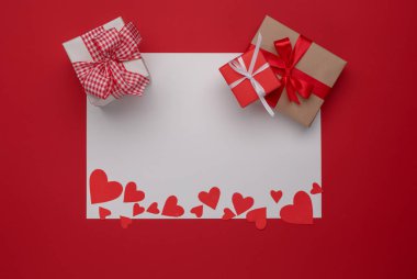 Mutlu Sevgililer günü aşk kutlama bir rustik tarzda izole.