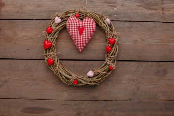 Щасливий день Святого Валентина любов святкування в сільському стилі, ізольовані. — стокове фото