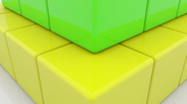 Oyuncak küpleri çeşitli renklerde Piramidi