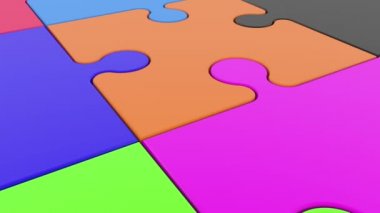 Beyaz renkli puzzle parçaları 