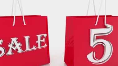 Alışveriş torbaları yazıt 50 yüzdeleri ile taşıma