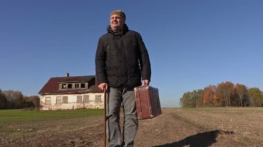 Engelli adam evden yürüme çanta 