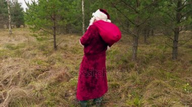 Noel Baba hediye çanta orman ile