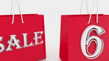 Yazıt 60 yüzdeleri ile alışveriş torbaları 
