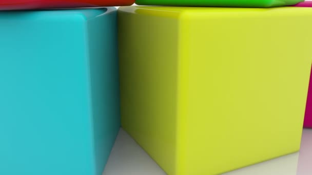 Cubes de jouets sur blanc 