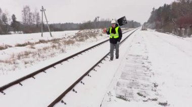 Kar küreği Demiryolu demiryolu çalışanı 