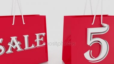 Yazıt 55 yüzdeleri ile alışveriş torbaları 