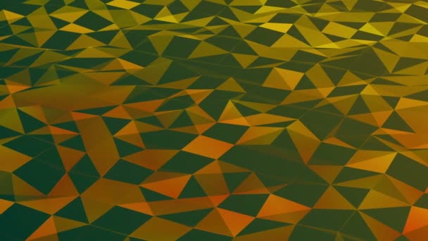 Bewegende driehoeken in geel en oranje — Stockvideo