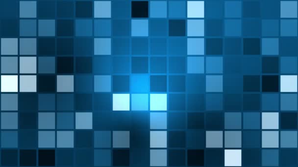 Мигающие квадраты голубого цвета — стоковое видео