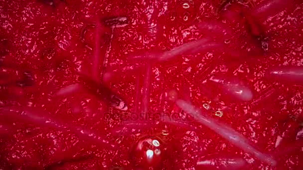 DNA-helix i röd färg — Stockvideo