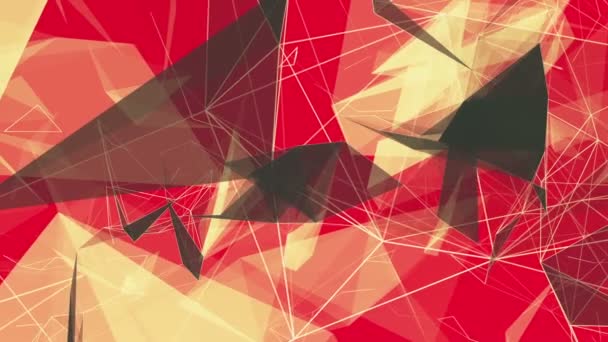 Triangles abstraits sur rouge — Video