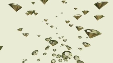 Beyaz arka plan üzerinde uçan taşlar