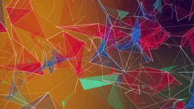 Çeşitli renklerde soyut üçgenler