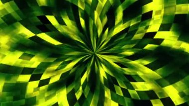 Yeşil ve turuncu soyut çiçek