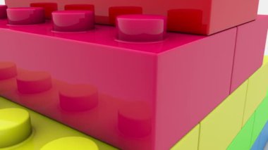 Oyuncak tuğla beyaz piramit