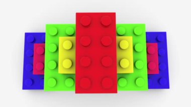 Piramit oyuncak tuğla yakın çekim