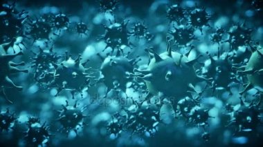 Mavi arka plan olarak virüsler