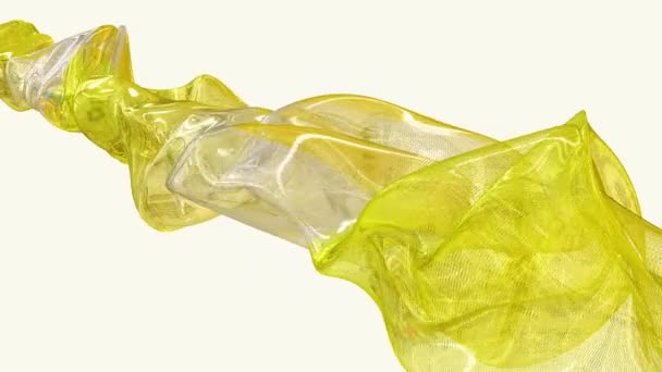 Абстрактна речовина, що тече жовтим кольором — стокове відео