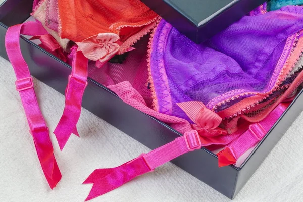 Bra,various soft bras in box — Stock Photo, Image