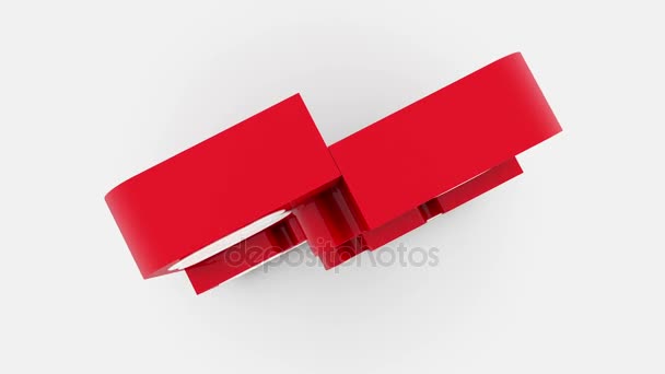 Puzzle pezzi in rosso con iscrizione vendita — Video Stock