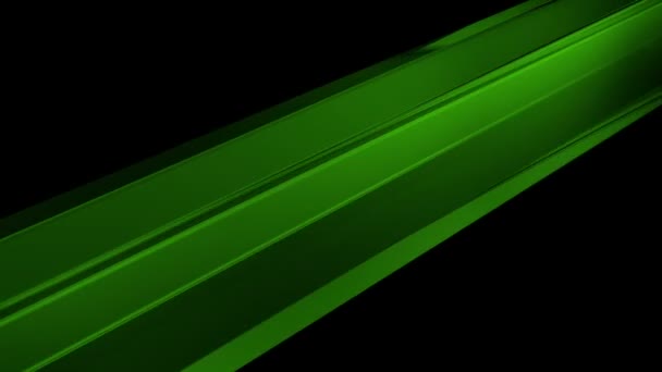 Rotating rectangle in green on black — Stock Video