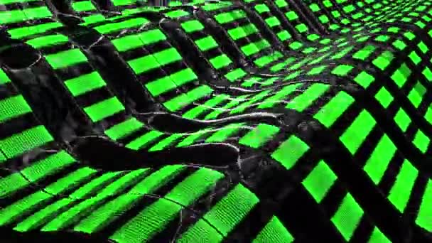 Zwaaien stukken in zwart en groen — Stockvideo