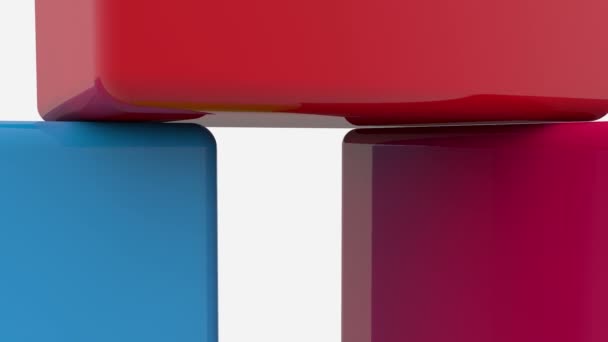 Blocs de couleur avec couverture sur blanc 