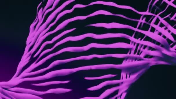 Gestrichelte rotierende Linien in lila Farbe — Stockvideo