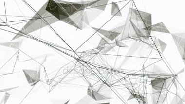 Soyut koyu çizgiler ve beyaz üçgen