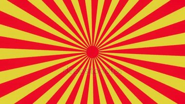 Sarı ve kırmızı renklerde dönen sunburst 