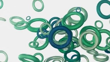 Çeşitli renklerde yavaş yavaş dönen Yüzükler