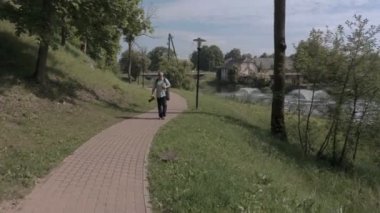 Fotoğraf makinesi Park olan adam