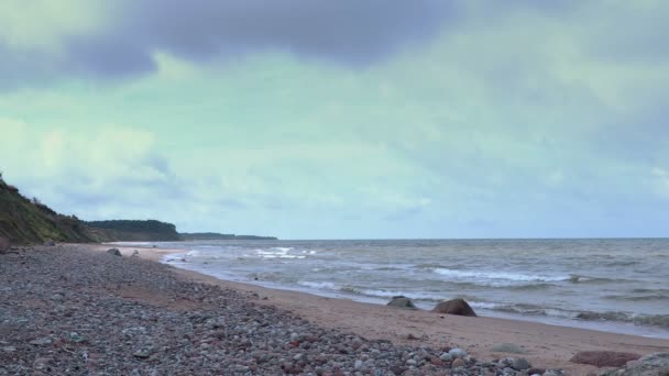 海风光与陡峭的海岸 — 图库视频影像