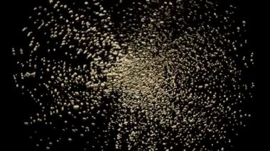 Siyah küçük soyut parçalar