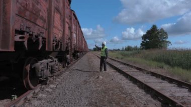 Demiryolu çalışanı numaralandırma vagonlar