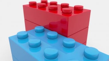 Oyuncak tuğla taşıma satırı