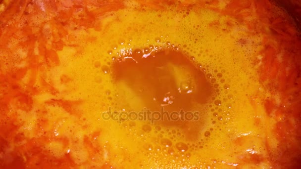 Zuppa bollente da vicino — Video Stock