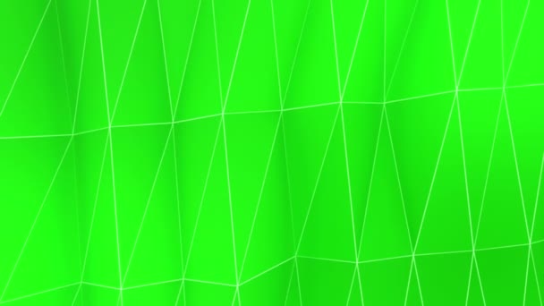 Polígonos en movimiento abstractos en verde — Vídeos de Stock