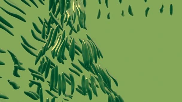Абстрактні Рухомі Фігури Зеленого Кольору — стокове відео