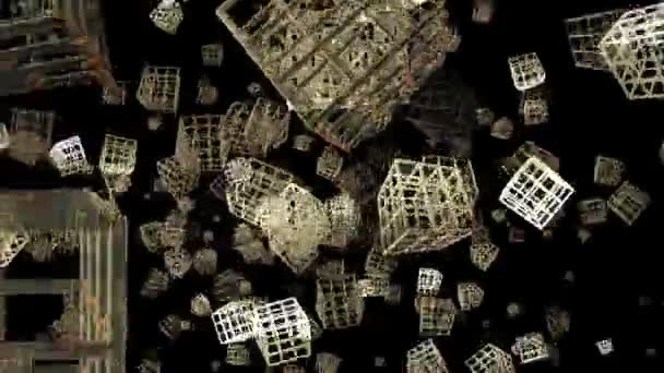 黑色旋转笼 — 图库视频影像