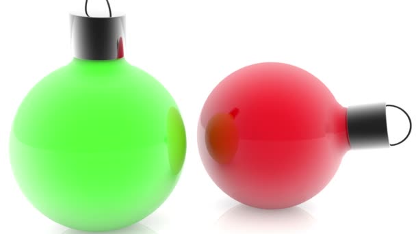 Decorações Natal Cores Verde Vermelho — Vídeo de Stock