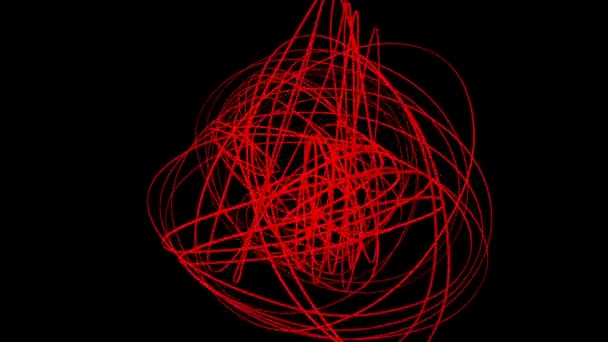 Rotating Red Wire Black — Stock Video