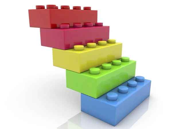 Stacked Toys Bricks Backgrounds — Stock Photo, Image