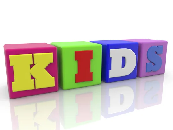 Cubes Various Colors Kids Concept Illustration — Stock Photo, Image