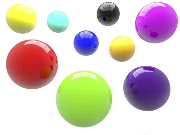 Balls Various Colors Illustration — Stock Photo, Image