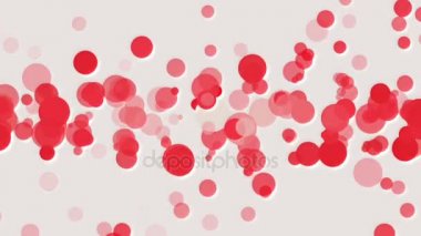 Beyaz üzerine kırmızı renk çevrelerinde