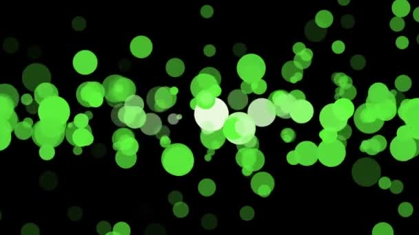 Kreise Grüner Farbe Auf Schwarz — Stockvideo