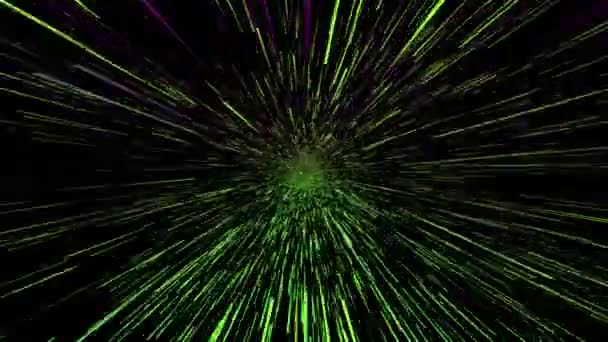 Lignes volantes sur caméra en couleur verte 