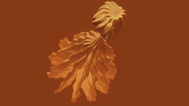 抽象的な形のオレンジ色の物体 — ストック動画