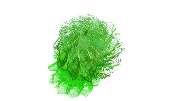 Abstract Growing Wire Form Green Color — Stock Video